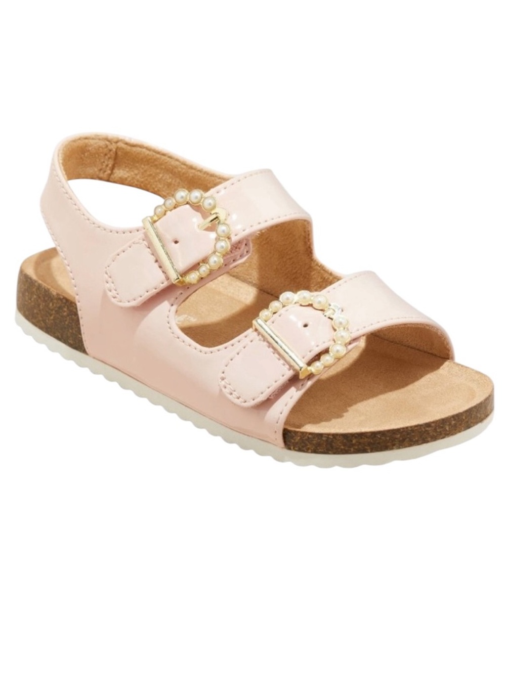 Cat & Jack Girl’s Reagan‎ Footbed Sandals Pink Sz 4 (10/12 years old)